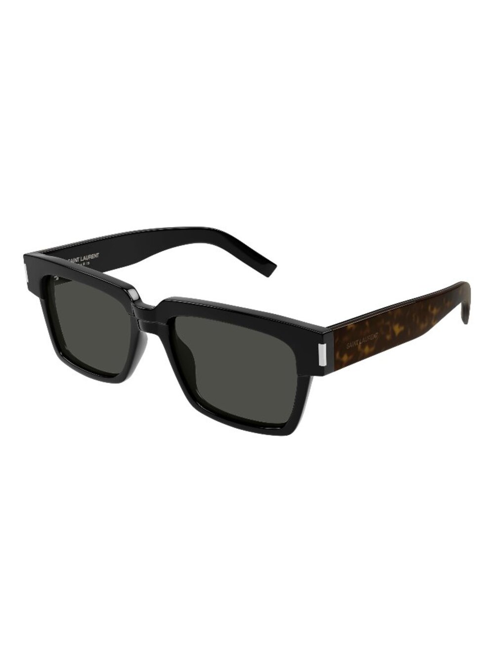 New Saint Laurent Men's Sunglasses Black Square Grey Lens Acetate Frame SL 732